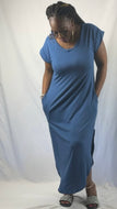 Blue sky plus size dress