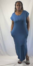 Load image into Gallery viewer, Blue sky plus size dress
