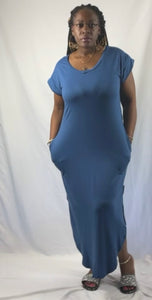 Blue sky plus size dress